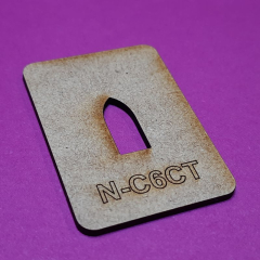 Schablone für Kirchenfenster zweibogig